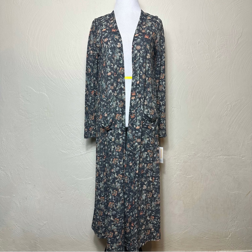 LuLaRoe Sarah Duster Sweater Floral Pattern Small NWT!